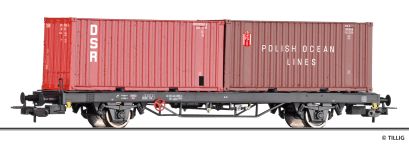 Tillig 77088 - H0 - Containertragwagen DSR, DR, Ep. IV